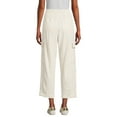thumbnail image 3 of Time and Tru Women's Linen Blend Cropped Cargo Pants, 28" Inseam, Size XS-XXXL, 3 of 5