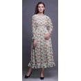 thumbnail image 2 of Bimba Floral Ladies Printed Boho Gypsy Summer Smocked Maxi Long BeachÂ&nbsp;Dress-Medium, 2 of 5