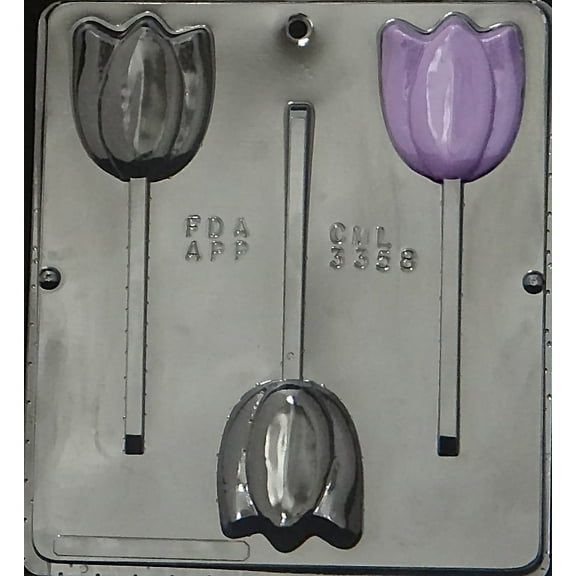 3358 Tulip Lollipop Chocolate Candy Mold