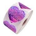 thumbnail image 6 of Milisten Valentine's Day Heart Stickers 1 Roll Purple for present Wrapping Baking Yard Sale 3.8x3.8in, 6 of 8
