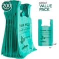 thumbnail image 2 of Stock Your Home Grocery Bags Disposable 200 Pack T Shirt Thank You Bags with Handles for Supermarket Groceries Produce Shopping Trash Small Baggies Bulk, 2 of 7