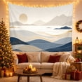 thumbnail image 3 of Ocean Waves Horizontal with Orientation Upper Left Quadrant, Mystical Fantasy for Space Lovers, Galaxy Room Decor, Housewarming Gift, Tapestry Wall Hanging for Bedroom and Dorm, 3 of 7