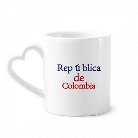 

National Flag Colombia English Country Mug Coffee Cerac Drinkware Glass Heart Cup