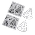 thumbnail image 3 of 2 Uds Sellos Transparentes Troqueles de Corte de Sellos Patrón de Alce de árbol de Navidad de Acero Al Carbono para Manualidades Manualidades álbum de Recortes, 3 of 8