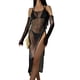 thumbnail image 1 of Falda Blusa de malla sexy de playa Falda de playa con abertura lateral Traje de media manga Cgtredaw Para estrenar, 1 of 1