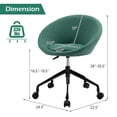 thumbnail image 3 of Spaco Adjustable Swivel Accent Chair Vanity Chair with Round Back-Green, Modern Mid-Century Upholstered Living Room Chair, 3 of 8