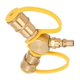 thumbnail image 1 of Propane Quick Connector, Brass Material   Gas Line Splitter NPT Standard Thread Sealed  For RV, 1 of 8