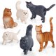thumbnail image 3 of Figura de gato de imitación, adorno decorativo para el hogar (gris azulado), 3 of 8
