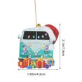 thumbnail image 2 of Gymnture christmas Christmas Wooden Hanging Ornament Truck Tree Decoration Farmhouse Crafts, 2 of 10
