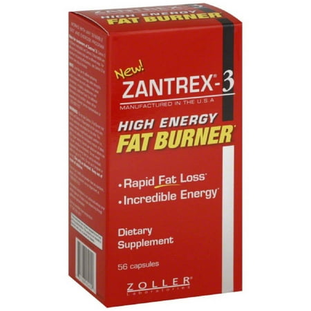 Zantrex 3 brûleur de graisse, haute énergie, capsules, 56 CT