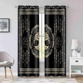 thumbnail image 2 of Nordic Vikings Print Curtain,Viking Tree of Life Curtains Room Darkening Thermal Insulated Blackout Window Drapes for Living,Bedroom,2 Panels-42"W x 45"L (Pack of 2), 2 of 7