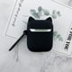 thumbnail image 4 of Linda funda para Airpods, funda para Airpods 2, divertidos animales de dibujos animados en 3D, bigote negro, gato, gatito, protección completa, a prueba de golpes, funda de silicona suave con llavero para Airpods 1 y 2 BANYUO Electrónica, 4 of 4