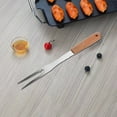 thumbnail image 5 of TOPRenddon Stainless Steel BBQ Forks with Wooden Handle – Heavy-Duty Grill Tools for Meat, Vegetables & Kebabs, Camping, Backyard Cooking (12.4in, Dishwasher Safe), 5 of 6