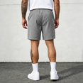 thumbnail image 4 of Satingcolo Men's Casual Shorts Summer Beach Vacation Trunks Elastic Waist With Two Pockets Classic Fit Lightweight Athletic Shorts Gray M, 4 of 6