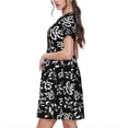 thumbnail image 2 of Cauagu Snake Print Summer Dresses for Women 2025 Loose Short Sleeve Casual Sundresses with Pockets, 2 of 6