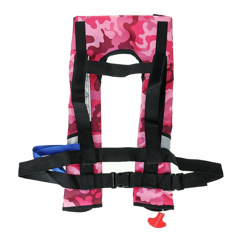 Automatic Inflatable Life Jacket with Reflectors, Safety Adult Life, PFD  Survival Buoyancy Vest for Boating, Fishing, Sailing, Kayaking, Surfing,  Paddling and Swimming Max Waist Size: 50 In. 