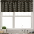 thumbnail image 3 of Ambesonne Abstract Valance & Curtain, Art Deco Inspired Lines, 55"x36", Camel and Charcoal Grey, 3 of 7