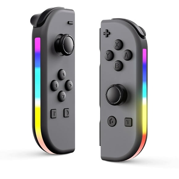 Control de Interruptor para Interruptor Nintendo/lite/oled, Controles Inalámbricos de Repuesto Compatibles con Doble Vibración/despertador/captura de Pantalla/movimiento/luz LED Rgb