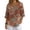 Boho Mandala Flower, variant on Moon Plum Blossom Wave Print Womens Tops Casual V Neck 3/4 Sleeve Blouses V Neck Shirt Linen-Style Button Down Clothes