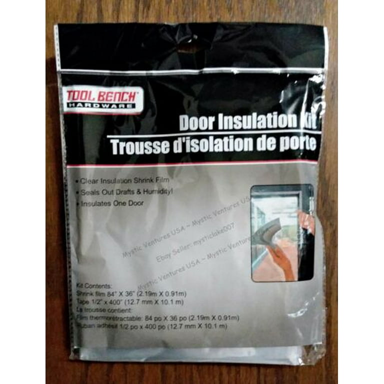 Door or Large Window Insulation Kit 2 Pack 84x36 Shrink Wrap FREE  SHIPPING