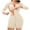 Khaki, variant on WMTBSRSW Long Sleeve Shapewear for Women Tummy Control Open Bust Corset Shapewear with Zipper Plus Size Thigh Slimmer Body Shaper