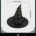 thumbnail image 3 of Party Hat, Event & Party, Dienrx Elphaba's Hat Youth Size Black Witch Hat Hat Wide Brim Top Hat Cosplay Costume Accessories Halloween Women Men Large, 3 of 9
