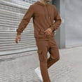 thumbnail image 3 of Letdown Men's Sweat Suit 2 Piece Outfit Casual Solid Sports Jogging Tracksuits Set 2025 2026 Gym Sweat Suits Athletic Tracksuit Outfits (Coffee,XL), 3 of 10