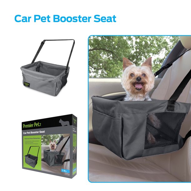 Premier Pet Car Booster Seat for Small Dogs Keeps Dog Secure, Protects