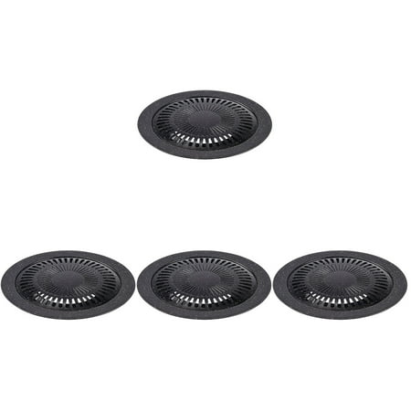 

Homemaxs 4pcs Outdoor Grill Pan Nonstick Barbecue Grill Pan Iron Grilling Pan Double-layer BBQ Pan Supply