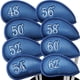 thumbnail image 5 of Funda protectora para cabezas de hierro de golf, 8 unidades, ligera, para exteriores Azul, 5 of 9