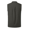 thumbnail image 3 of Gamivast Plus Size Linen Tank Tops for Men Band Collar Sleeveless Beachwear Casual Sleeveless Shirts Regular Fit Solid Lightweight Soft Muscle Shirts Summer Tops, 3 of 4