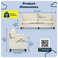thumbnail image 2 of Serta Copenhagen 78" Rolled Arm Sofa, Easy Care Polyester,  Loveseat or Couch for Small Spaces, Buttercream, 2 of 16