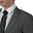 thumbnail image 3 of Adam Baker by Douglas & Grahame Men's 868161/1 Single Breasted 100% Wool Ultra Slim Fit Blazer/Sport Coat - Grey Check - 46R, 3 of 4