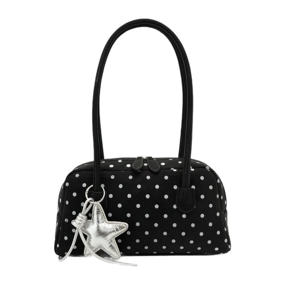 Yunhgft Portable tote bag with zip closure and shoulder strap for everyday use, weekends Black