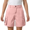 thumbnail image 6 of Odeerbi Kids Boys Girls Cargo Shorts Solid Color School Uniform Shorts with Pockets, 6 of 7