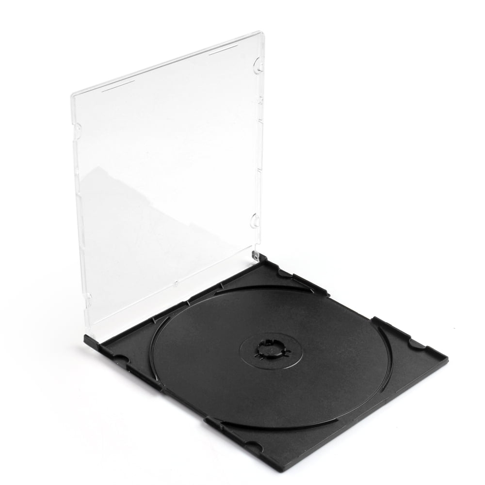 CD Slim Cases 100 Pack 5mm Thin Single Clear DVD Movie Music Bluray