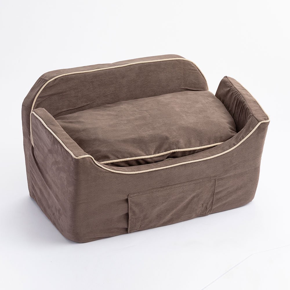 Large Luxury Lookout II Dog Car Seat with Microsuede