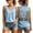 Light Blue, variant on XMYRZ Women's T Shirts My Give A Damn is Broken Letter Print Tank Tops Too Old to Care Club Tees Funny Beach Blouse