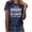 Navy, variant on Lovskoo 2024 Summer Tops Womens Fashion Short Sleeve Round Neck Trendy "I'M Not Short M Just More Down To Earth Than Most People" Printed T-Shirt Casual Loose Shirt Tops Burgundy M