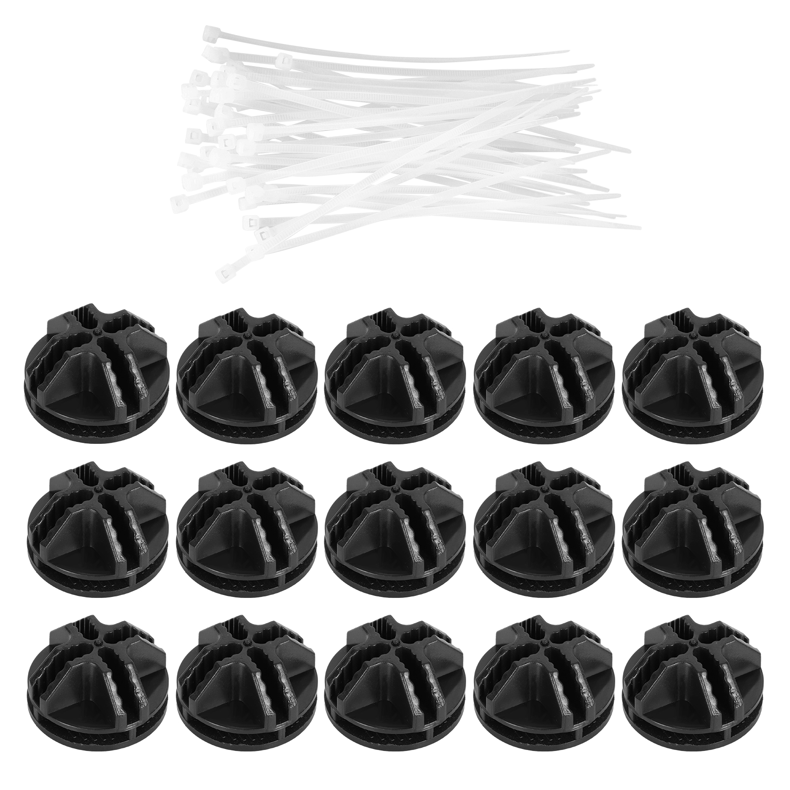 40pcs Wire Cube Connectors Plastic Closet Connectors with 40pcs Cable