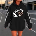 thumbnail image 4 of LIZUOJUN Game Day Sweatshirt for Women Oversized Hooded Pullover with Pockets Soft Cotton Blend Casual Fall Outfits XL, 4 of 9