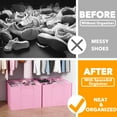 thumbnail image 2 of SpaceAid Shoe Organizer for Closet, 2 Pack, Fits 16-32 Pairs, Pink, 2 of 7