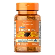 Puritans Pride Lutein 20 mg with Zeaxanthin Softgels, 120 Count