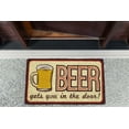thumbnail image 7 of CC Home Furnishings Beige and Brown 'Beer Gets You in the Door' Doormat 30" x 18", 7 of 7