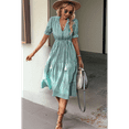 thumbnail image 2 of Striped Dress Dark Green S, 2 of 4