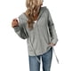thumbnail image 1 of Suéter Cardigan Chaqueta Cremallera Con Capucha Bolsillo Con Cordón Manga Larga Chaqueta De Color Puro Para Mujer Gris L, 1 of 6