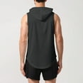 thumbnail image 5 of Mens Hoodies Sleeveless Shirts Casual Solid Color Pullover Lightweight Breathable Athletic Workout Basketball Running Gym Tank Tops, 5 of 8