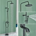 thumbnail image 4 of Oil Rubbed Bronze Bathroom Freestanding Bathtub Shower Faucet Set Tub Filler Floor Mounted, 4 of 10