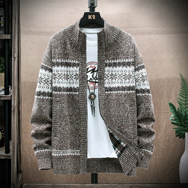 Yunmic Mens Clearance Men's Fashion Casual Men's Sweater Coat Plus ...
