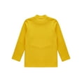 thumbnail image 2 of TiaoBug Toddler Kids Girls Winter Long Sleeve Undershirt Basic Solid Color Casual Thermal Underwear Top Yellow 9-10, 2 of 7